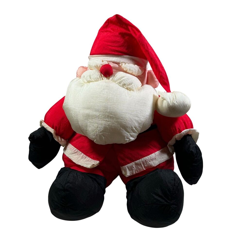 Chrisha Playful Plush Santa 1988 Christmas Holiday Kids Toy Decoration Soft Cute